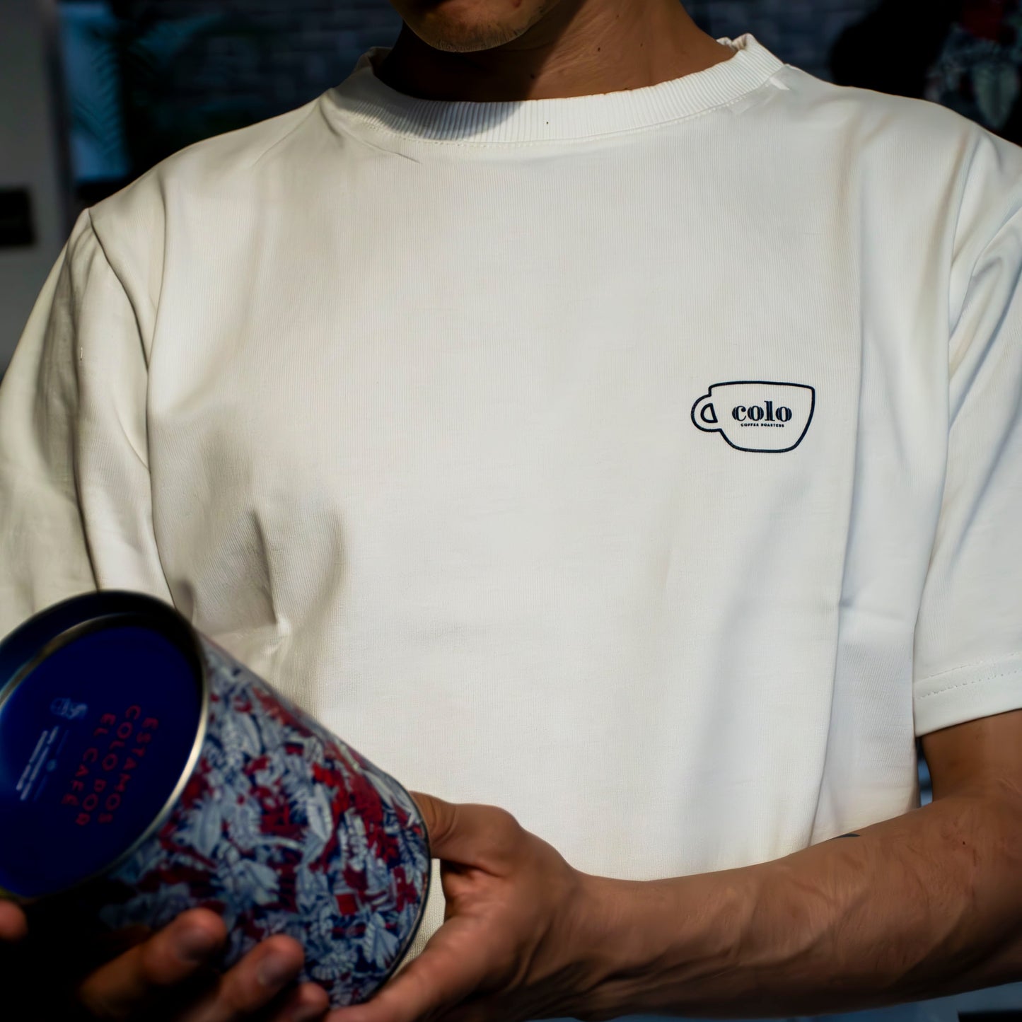 COLO WHITE “CUP AND PLANT” T-SHIRT